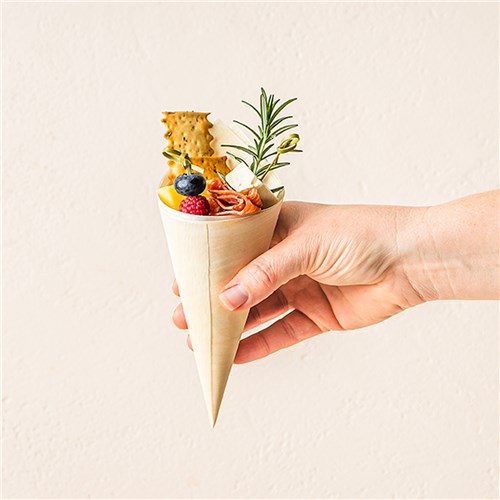 3415332_Lifestyle 2 EziServe Wooden Food Cone 180mm Earth Essentials